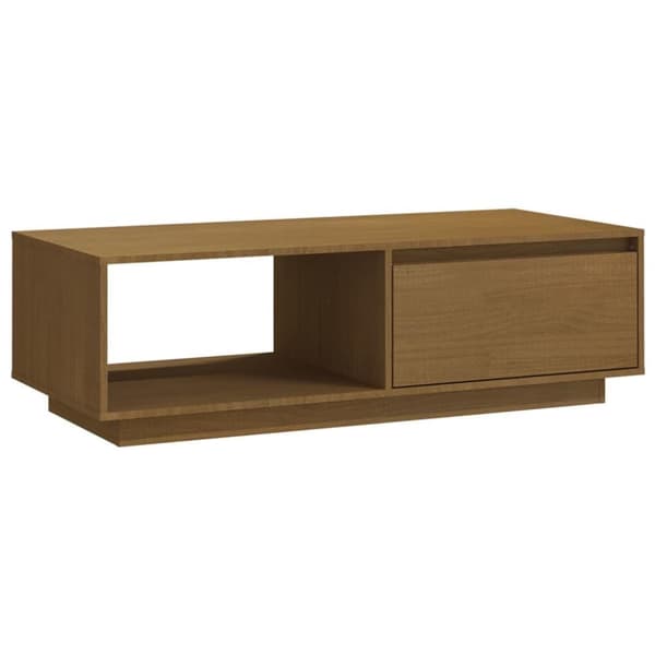 vidaXL Salongbord 110x50x33,5 cm heltre furu honningbrun
