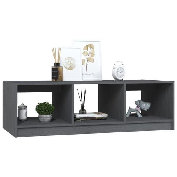 vidaXL Salongbord 110x50x34 cm heltre furu grå