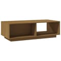 Miniatyrbillede 8 af 11: vidaXL sofabord 110x50x33,5 cm massivt fyrretræ honningbrun