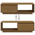 Miniatyrbillede 10 af 11: vidaXL sofabord 110x50x33,5 cm massivt fyrretræ honningbrun