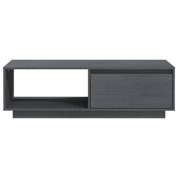 vidaXL Soffbord grå 110x50x33,5 cm massiv furu