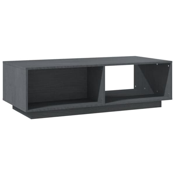 vidaXL Soffbord grå 110x50x33,5 cm massiv furu