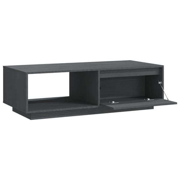 vidaXL Soffbord grå 110x50x33,5 cm massiv furu