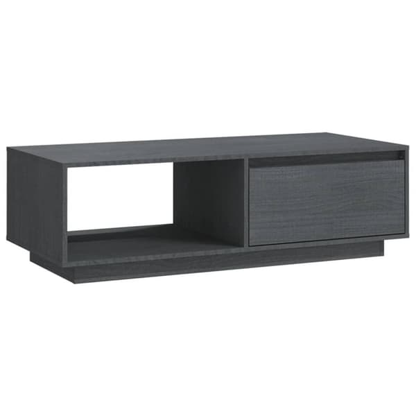 vidaXL Soffbord grå 110x50x33,5 cm massiv furu