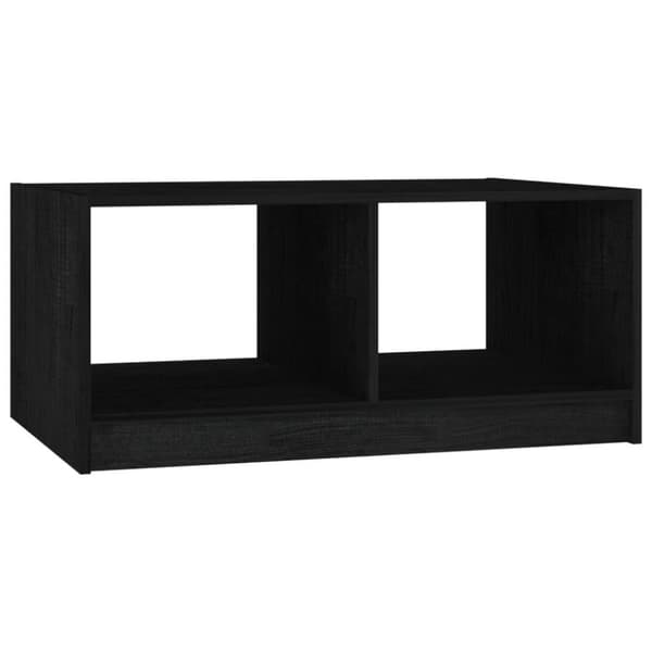 vidaXL Salongbord 75x50x33,5 cm heltre furu svart