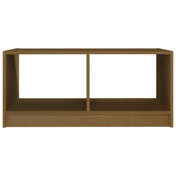 vidaXL sofabord 75x50x33,5 cm massivt fyrretræ gyldenbrun