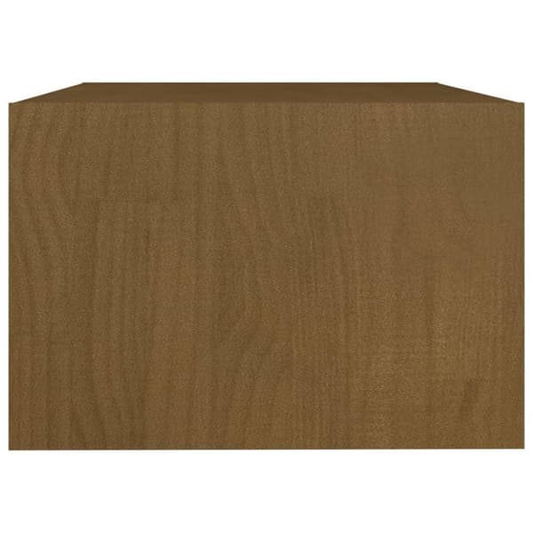 vidaXL sofabord 75x50x33,5 cm massivt fyrretræ gyldenbrun
