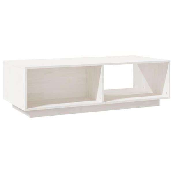 vidaXL sofabord 110x50x33,5 cm massivt fyrretræ hvid