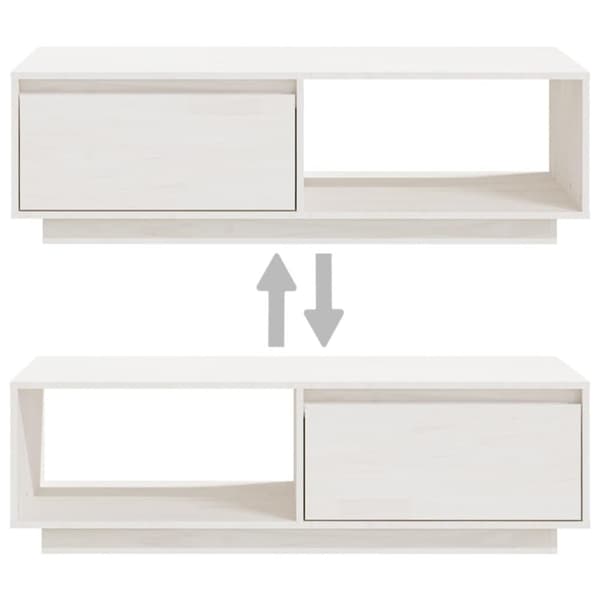 vidaXL sofabord 110x50x33,5 cm massivt fyrretræ hvid