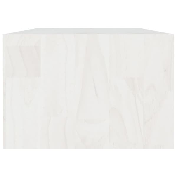 vidaXL Sohvapöytä valkoinen 110x50x34 cm täysi mänty