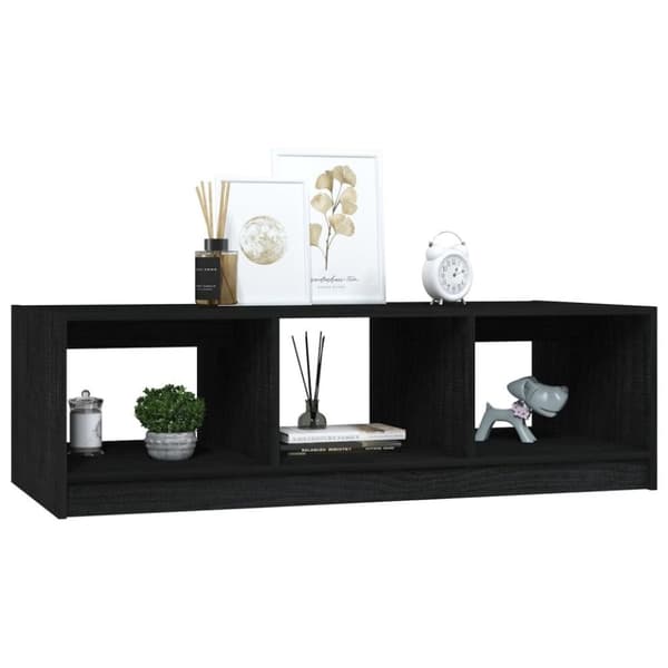 vidaXL Salongbord 110x50x34 cm heltre furu svart