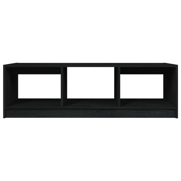 vidaXL Salongbord 110x50x34 cm heltre furu svart