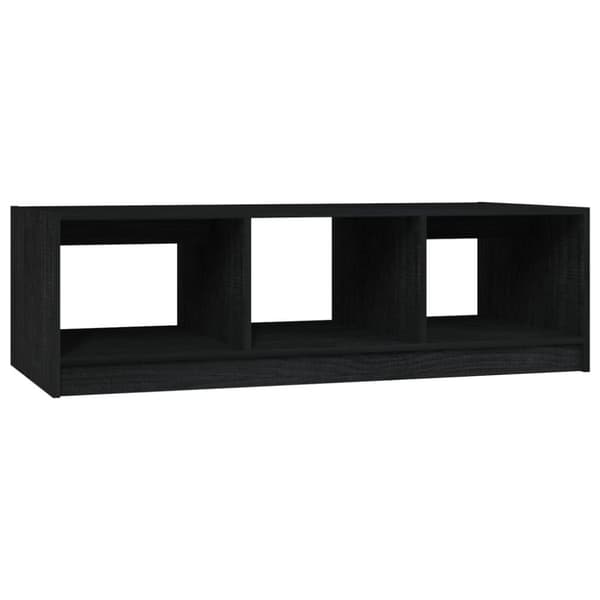 vidaXL Salongbord 110x50x34 cm heltre furu svart