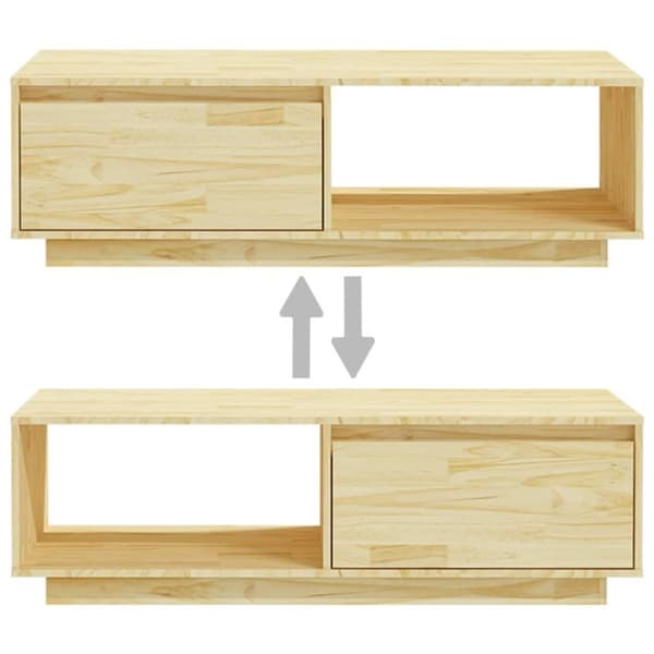 vidaXL Sohvapöytä 110x50x33,5 cm täysi mänty