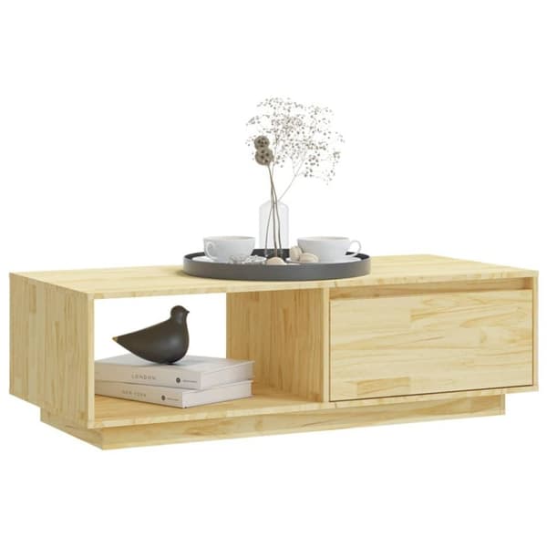 vidaXL Soffbord 110x50x33,5 cm massiv furu