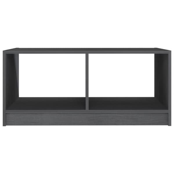vidaXL Soffbord grå 75x50x33,5 cm massiv furu