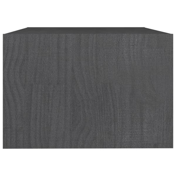 vidaXL Soffbord grå 75x50x33,5 cm massiv furu