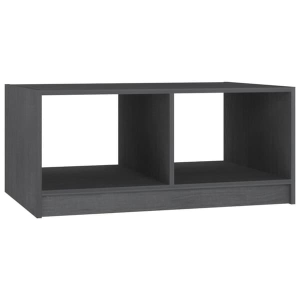 vidaXL Soffbord grå 75x50x33,5 cm massiv furu