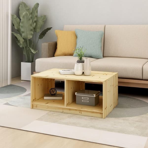vidaXL sofabord 75x50x33 cm massivt fyrretræ