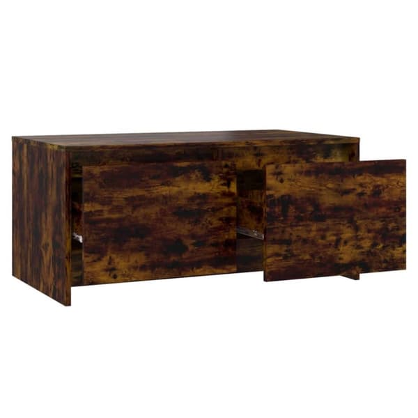 vidaXL sofabord 90x50x41,5 cm spånplade røget egetræsfarve