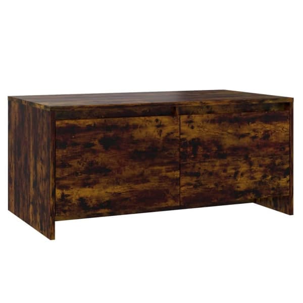 vidaXL Sohvapöytä savutammi 90x50x41,5 cm lastulevy