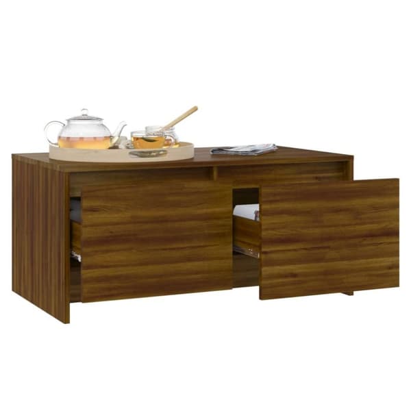 vidaXL Soffbord brun ek 90x50x41,5 cm spånskiva