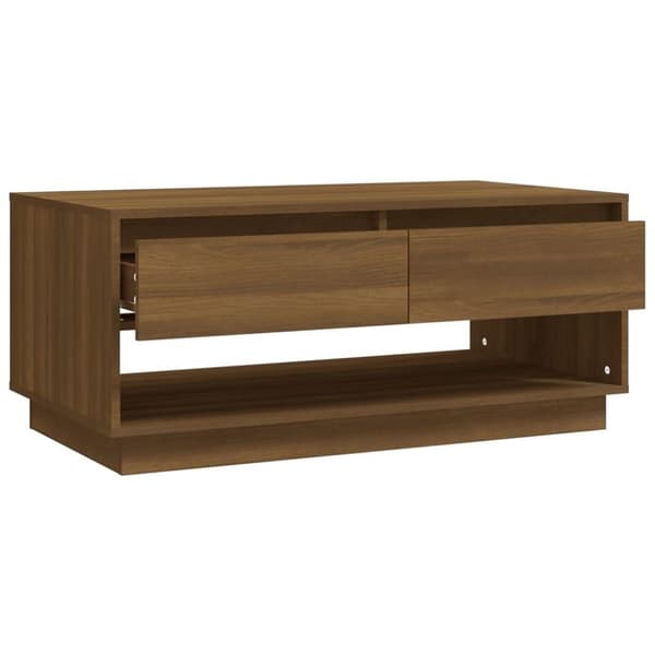 vidaXL Soffbord brun ek 102,5x55x44 cm spånskiva