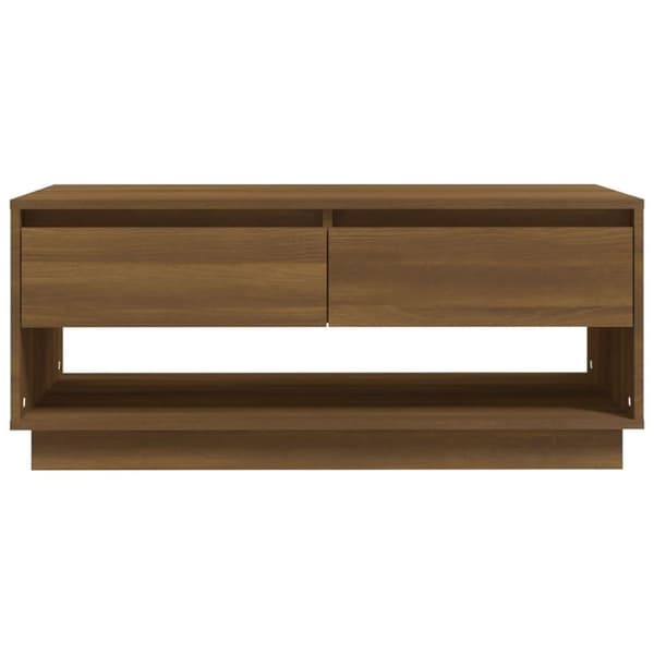 vidaXL Soffbord brun ek 102,5x55x44 cm spånskiva