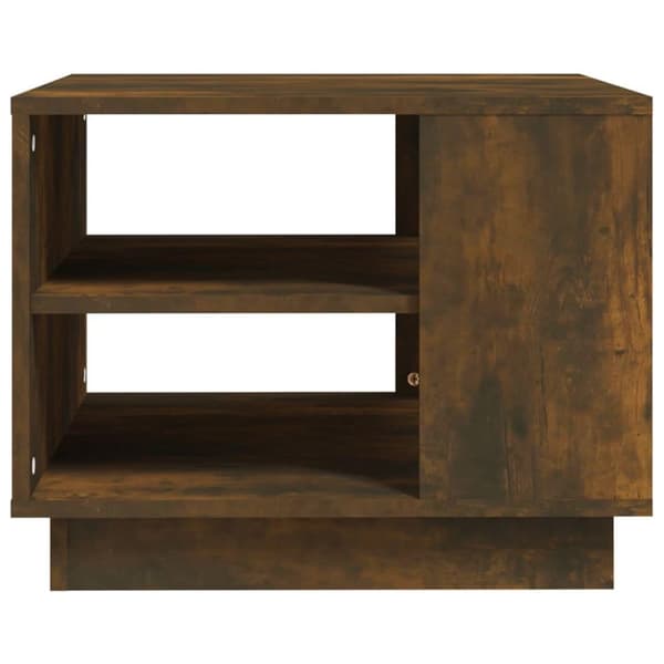 vidaXL sofabord 55x55x43 cm spånplade røget egetræsfarve