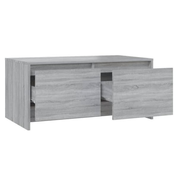 vidaXL Sohvapöytä harmaa Sonoma 90x50x41,5 cm lastulevy