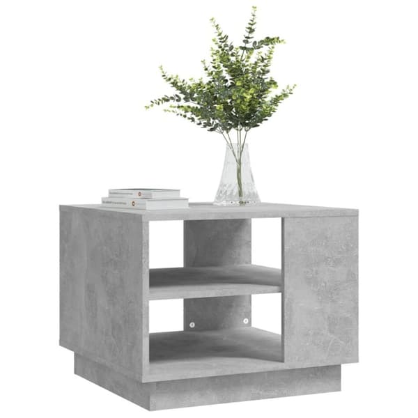 vidaXL Soffbord betonggrå 55x55x43 cm spånskiva