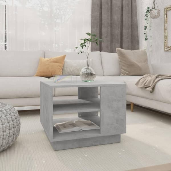vidaXL Soffbord betonggrå 55x55x43 cm spånskiva