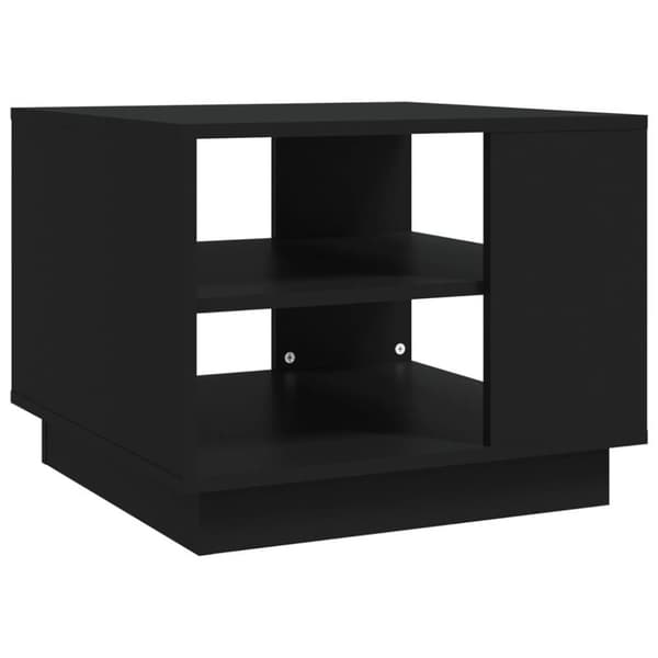 vidaXL Salongbord svart 55x55x43 cm sponplate
