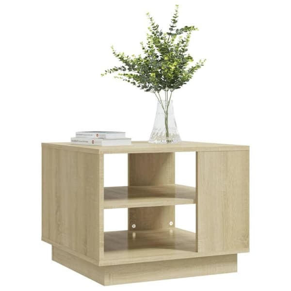 vidaXL Salongbord sonoma eik 55x55x43 cm sponplate