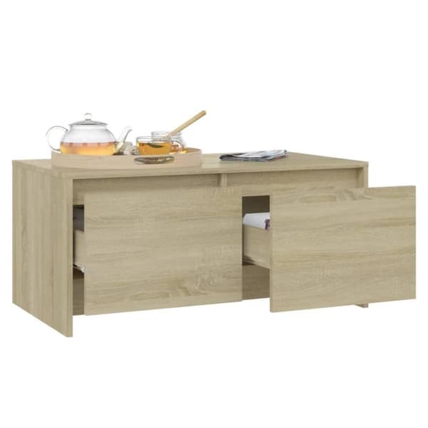 vidaXL sofabord 90x50x41,5 cm spånplade sonoma-eg