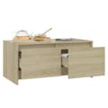 Miniatyrbillede 4 af 10: vidaXL sofabord 90x50x41,5 cm spånplade sonoma-eg