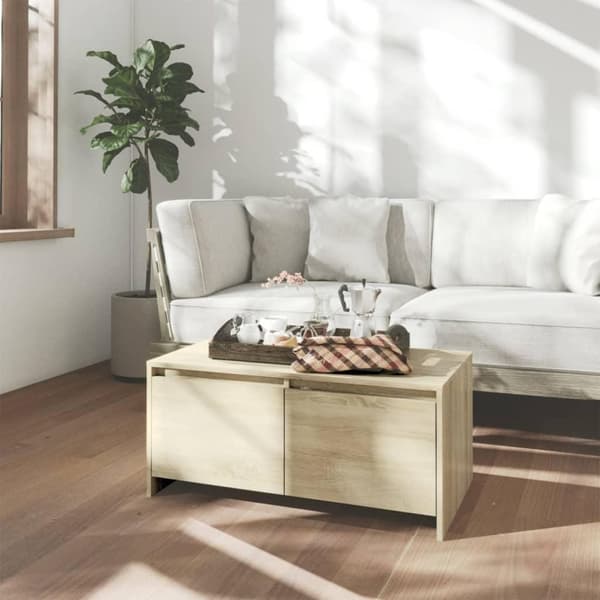 vidaXL sofabord 90x50x41,5 cm spånplade sonoma-eg
