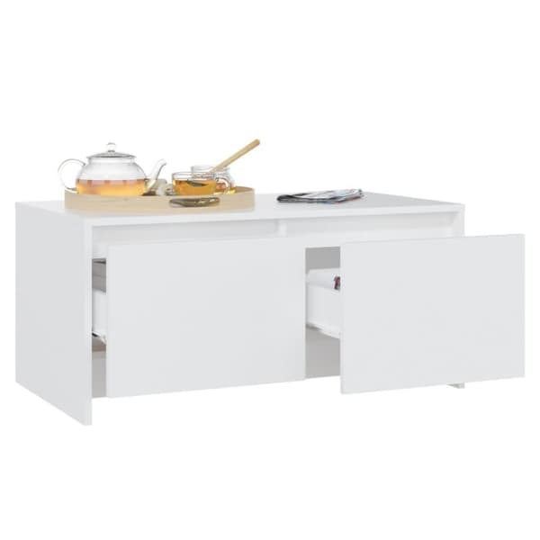 vidaXL Salongbord hvit 90x50x41,5 cm sponplate