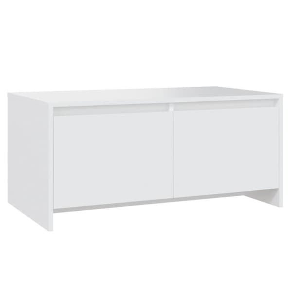 vidaXL Salongbord hvit 90x50x41,5 cm sponplate