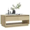 Miniatyrbild 3 av 11: vidaXL Soffbord sonoma-ek 102,5x55x44 cm spånskiva