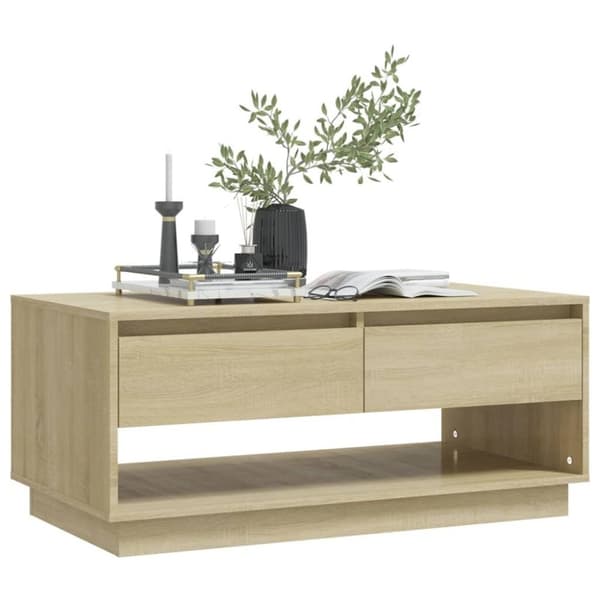 vidaXL Soffbord sonoma-ek 102,5x55x44 cm spånskiva