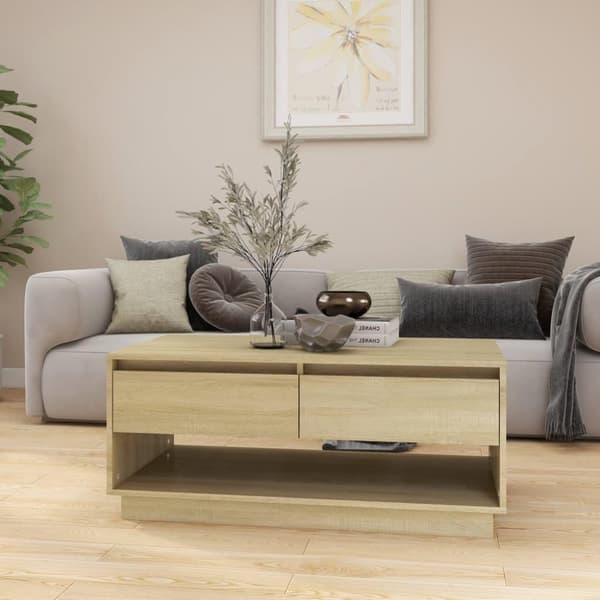 vidaXL Soffbord sonoma-ek 102,5x55x44 cm spånskiva