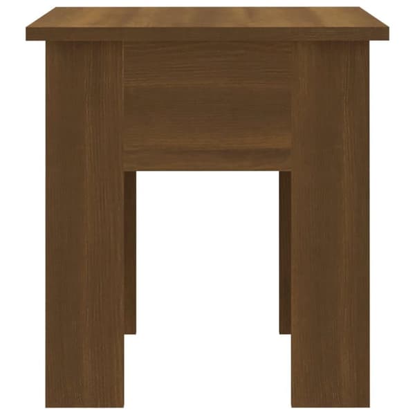 vidaXL sofabord 40x40x42 cm spånplade brun egetræsfarve