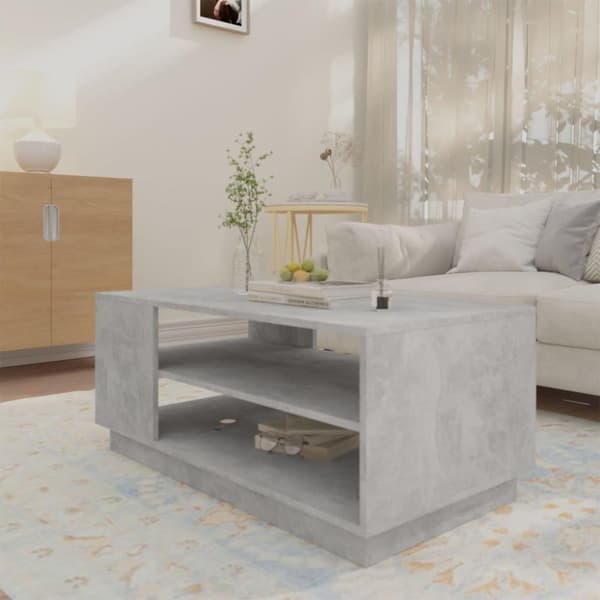 vidaXL sofabord 102x55x43 cm spånplade betongrå