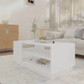 Miniatyrbilde 3 av 9: vidaXL Salongbord hvit 102x55x43 cm sponplate