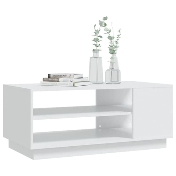 vidaXL Salongbord hvit 102x55x43 cm sponplate