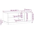 Miniatyrbilde 7 av 9: vidaXL Salongbord hvit 102x55x43 cm sponplate