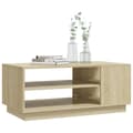 Miniatyrbillede 4 af 9: vidaXL sofabord 102x55x43 cm spånplade sonoma-eg