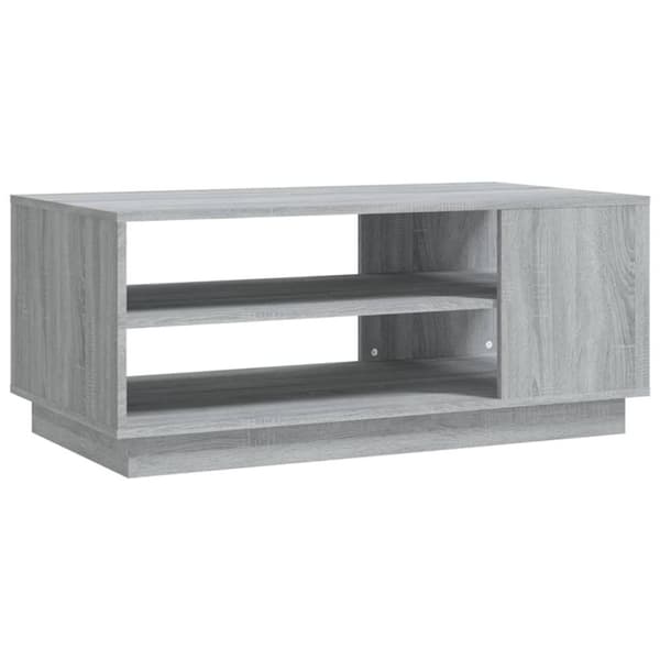 vidaXL Salongbord grå sonoma eik 102x55x43 cm sponplate