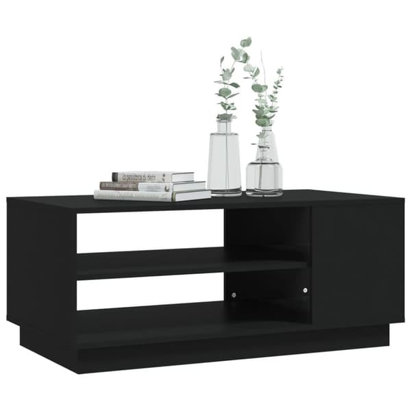 vidaXL Sohvapöytä musta 102x55x43 cm lastulevy